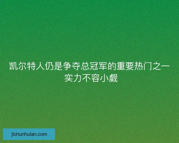 凯尔特人仍是争夺总冠军的重要热门之一 实力不容小觑